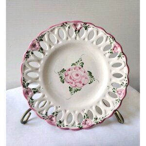 Floral Portugal Made Vestal Hand Painted Salad, Desert Plates 7.5" Set Of 4 New